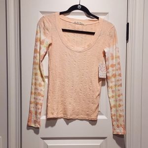 Free People Tie Dye Long Sleeve Tee
